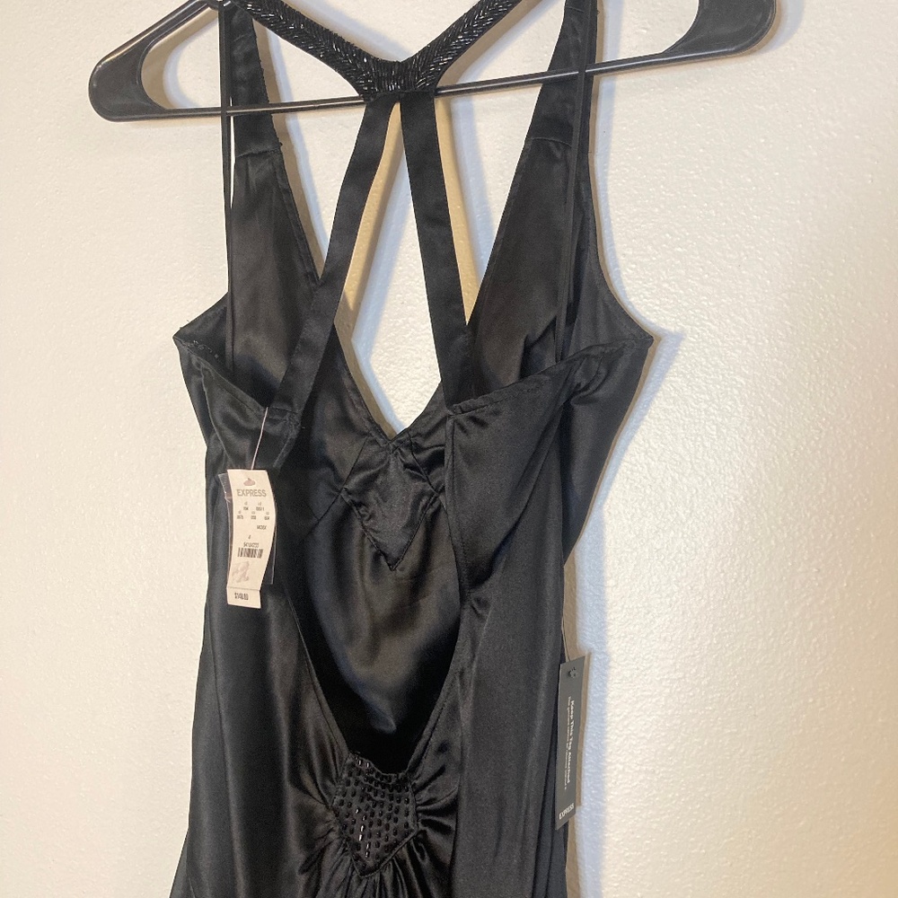 express backless beaded silk long dress - Picture 7 of 11